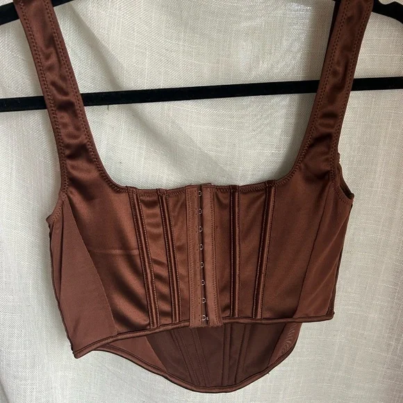 Brown Corset Top - Picture 2 of 3